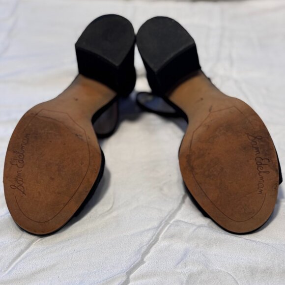 Sam Edelman I Black Susie d'Orsay Ankle Strap Block Heel Sandal size 8.5 - Picture 9 of 15